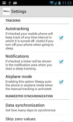 Sleepy android App screenshot 2